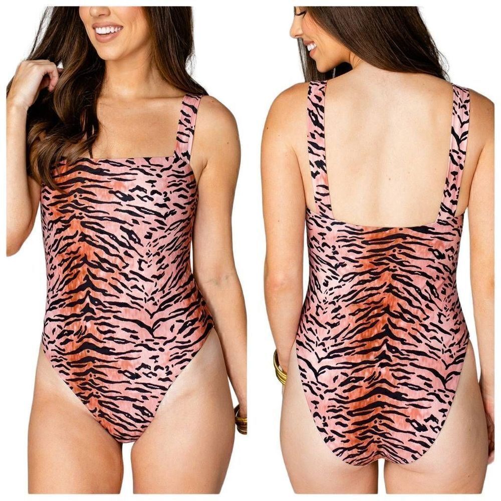 BuddyLove Keke Square Neck One Piece Swimsuit Size Large